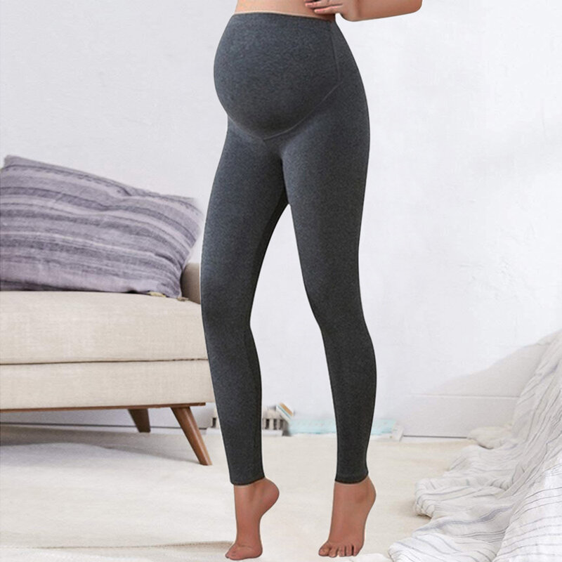 Mallas ajustadas de cintura alta para mujeres embarazadas, Leggings informales ajustables de talla grande, 3 colores