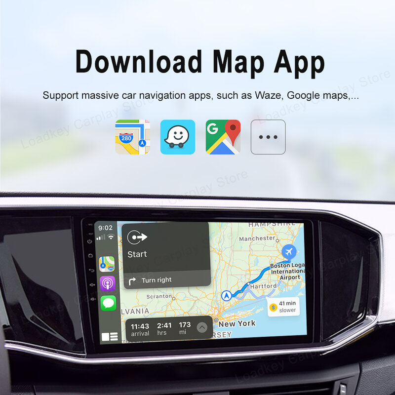 Roadkey & Carlinkit – Dongle Filaire and sans fil CarPlay Android Auto, pour modifier l'écran Android de voiture, Ariplay Smart Link IOS15