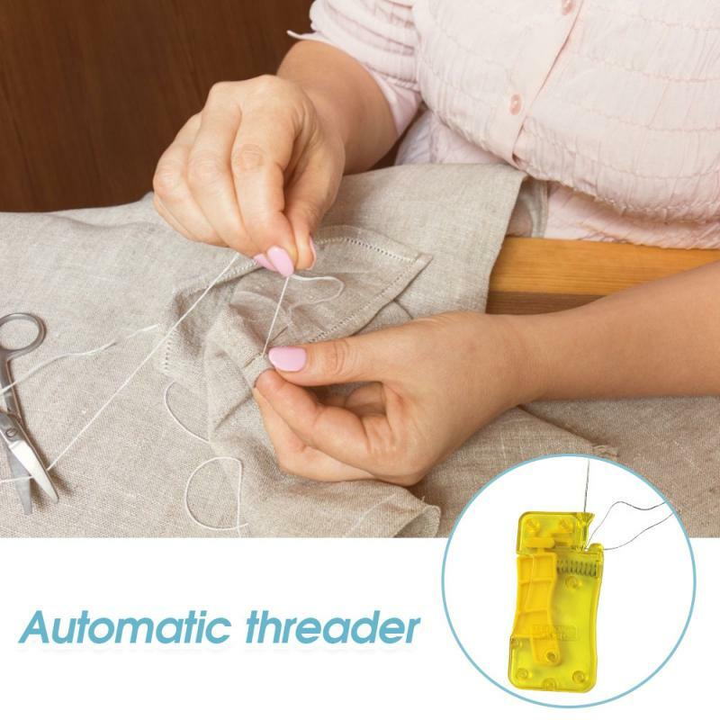 Enhebrador de aguja automático, enhebrador de costura manual, máquina de coser de inserción, dispositivo de hilo automático, herramientas para el hogar, 1 ud.
