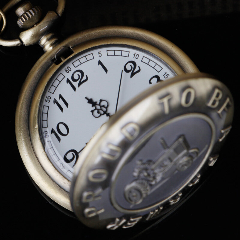 Boer Auto Tractor Quartz Pocket Horloge Vintage Steampunk Fob Horloges Mannen Vrouwen Ketting Hanger Klok Tijd Met Ketting
