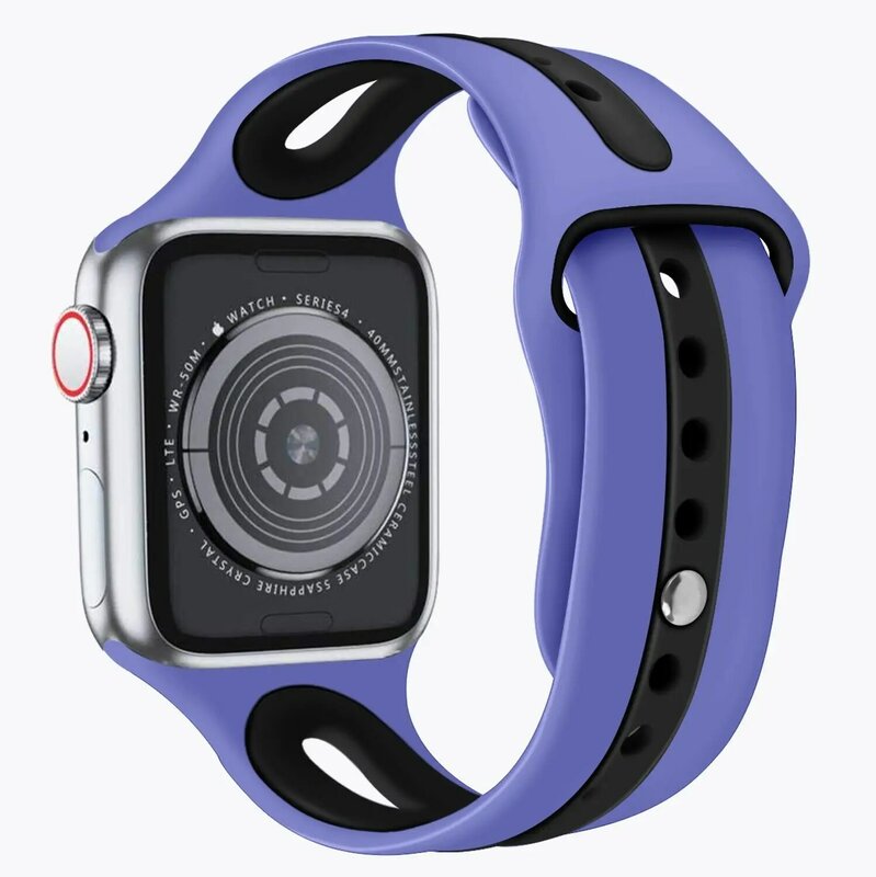 Bracelet pour Apple bracelet de montre 38mm 40mm Silicone Sport montre bracelet pour Apple montre 4 44mm 42mm bandes de remplacement 81003