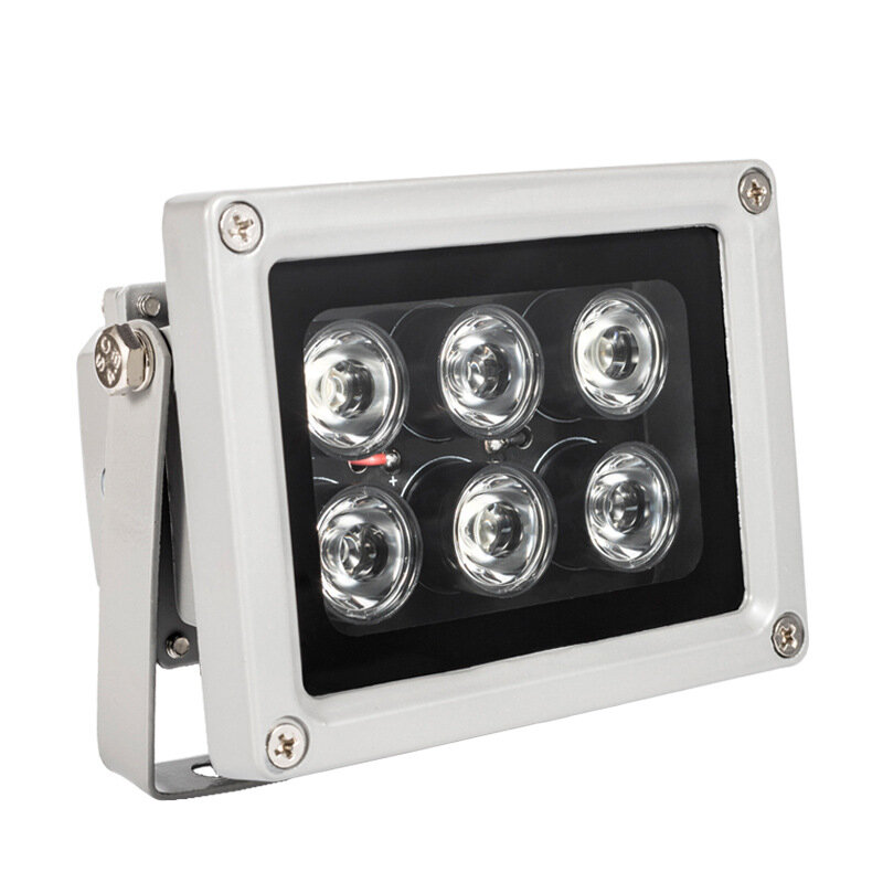 Iluminadores IR de 6 LED, luz infrarroja IR de 60m, cámara CCTV, luz de relleno de visión nocturna para cámara de seguridad CCTV