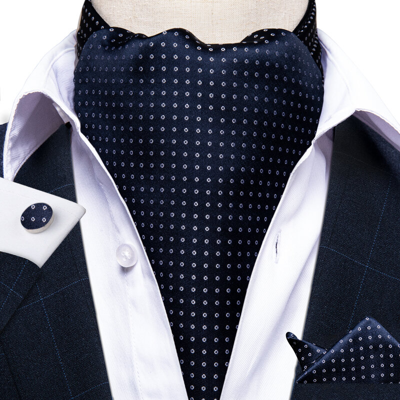 Corbata de seda de estilo británico para hombre, conjunto de corbata de Ascot, cachemira, Floral, Vintage, Formal, de lujo, para fiesta de boda, DiBanGu