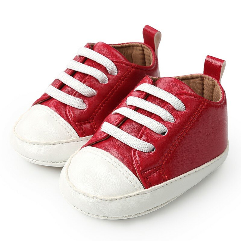Sepatu Bayi PU Klasik Kanvas Bayi Perempuan Sepatu Pertama Walkers Fashion Baby Boy Sepatu Bayi Baru Lahir 8 Warna Musim Semi