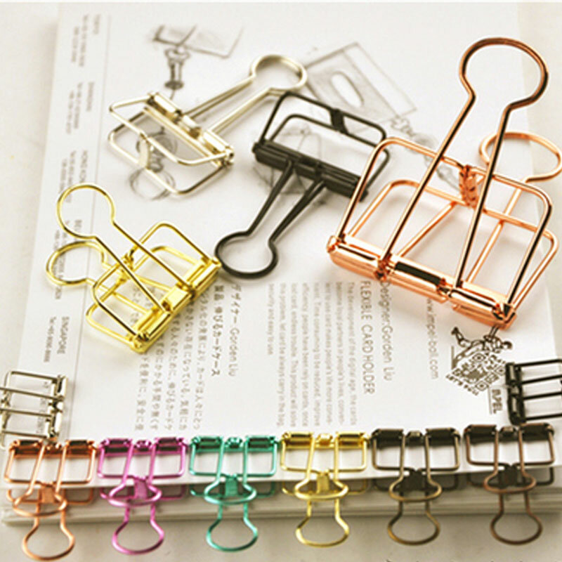 5 Pcs Multicolor Logam Binder Clip Kertas Catatan Klip Foto Pesan Tiket File Bookmark Klip Peralatan Kantor Alat Tulis