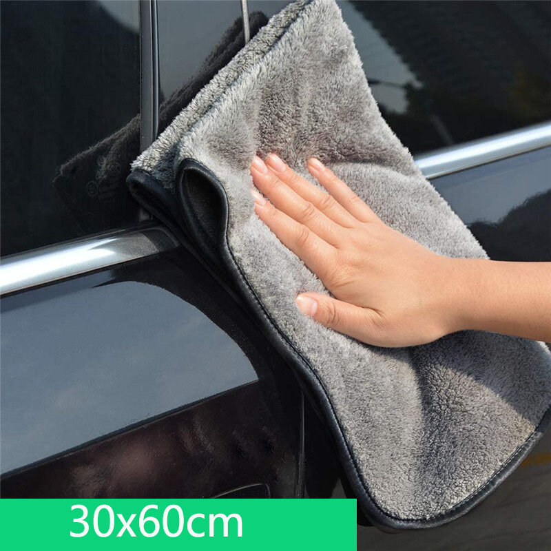 Profesjonalny ręcznik z mikrofibry Premium gruby ręcznik do czyszczenia ręcznik do suszenia chłonne czyszczenie dwustronne pluszowe ręczniki do samochodów