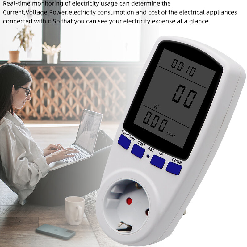 Digital Voltage Volt Wattmeter Power Analyzer Electronic Power Meter Energy Meter Automatic Power Switch US EU UK AU Plug