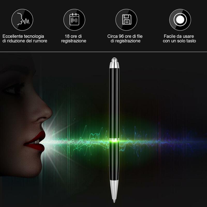 16GB numérique Audio enregistreur vocal stylo lecteur MP3 Dictaphone stylo d'enregistrement sonore professionnel réduction du bruit grabadora de voz
