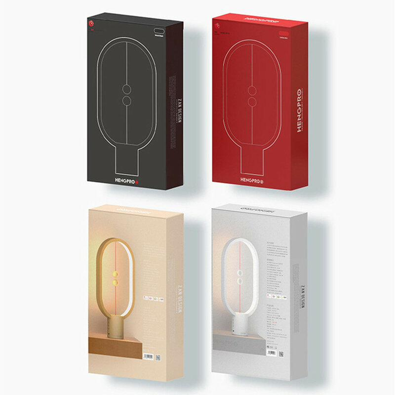 2020อัพเกรด HENGPRO Balance Night Light แบบพกพา Ellipse แม่เหล็ก Mid-Air Switch โต๊ะเขียนหนังสือ LED Touch Dimming การตกแต่งบ้าน