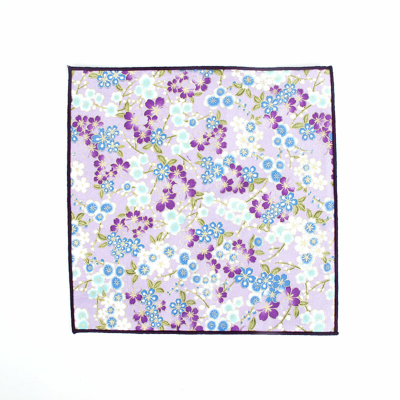 Lenço de algodão Paisley floral para homens Quadrados de bolso, moda, toalhas vintage, impressão Hanky, 25x25cm, novo
