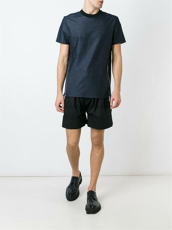 Calções masculinos verão novo escuro cintura alta ampla borda rolo perna design solto casual tendência juventude grande tamanho versátil shorts