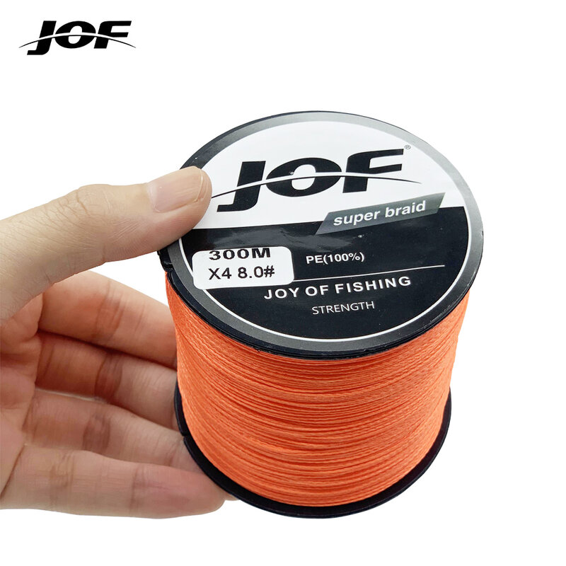 JOF Pesca 4 Strands Braided PE Fishing Line 300M Fly Wire Multifilament Carp Wire Japan Multicolor Tool Sea Line Super Strong