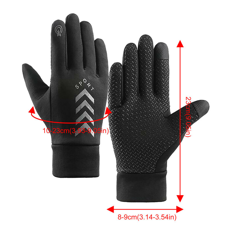 Zimowe rękawiczki męskie Camping aksamitne rękawiczki z ekranem dotykowym do biegania antypoślizgowe odblaskowe wodoodporne damskie ciepłe sporty narciarskie H5