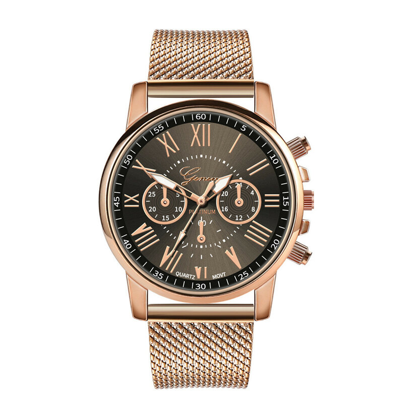 Women's Watches Luxury Quartz Sport Military Stainless Steel Dial Leather Band Wrist Dress Geneva Watch Women