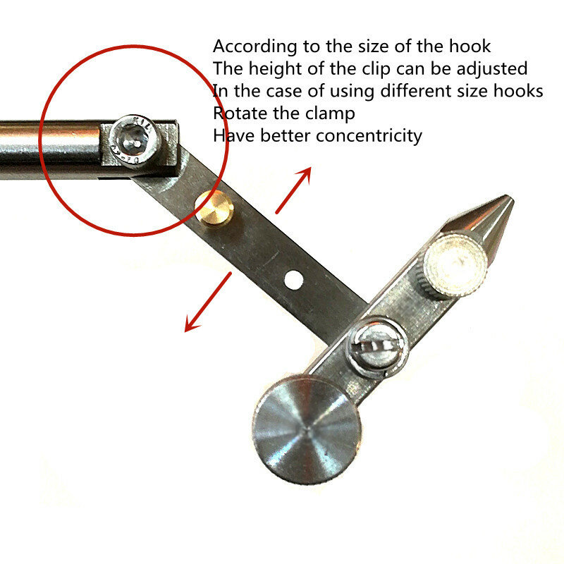 KKWEZVA набор серебряных вращающихся зажимов для вязания мушек C-образный зажим усиленные жесткие Захваты вращение на 360 градусов точные инструменты для вязания мушек