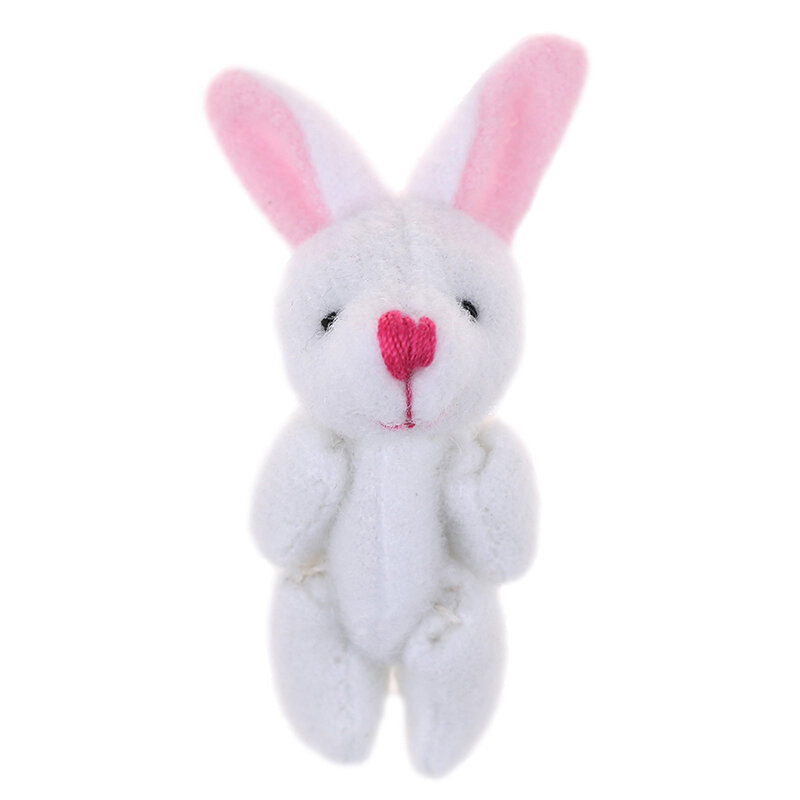 Urso bonito do coelho do luxuoso macio, mini coelho comum, pendente para o chaveiro, boneca do brinquedo do buquê, ornamentos DIY, presentes, 3.5 cm, 4 cm, 5.5 cm, 6 cm, 8cm