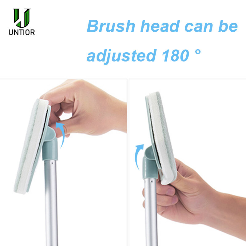 UNTIOR Long Handle Bathroom Brush Scalable Replace Sponge Mop Toilet Tub Tile Floor Cleaning Brush Glass Window Cleaning Tools
