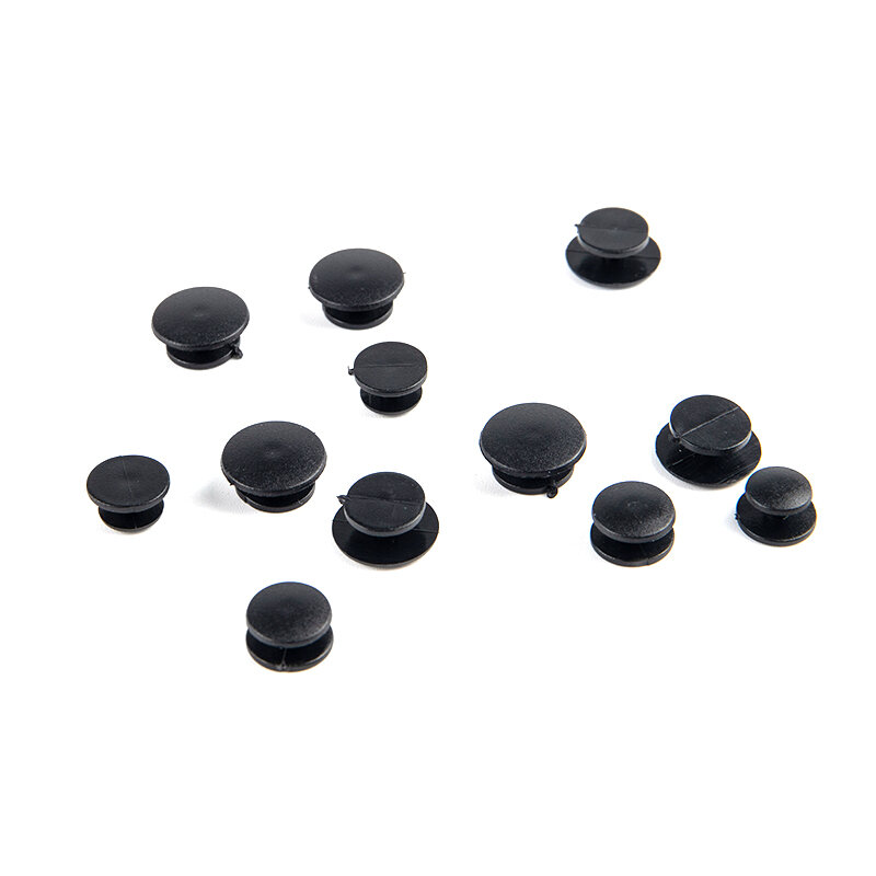 25pcs Lightweight Buckles Plastic Buttons Black Ornaments For DIY Shoes Charms Kids Shoe Accessories