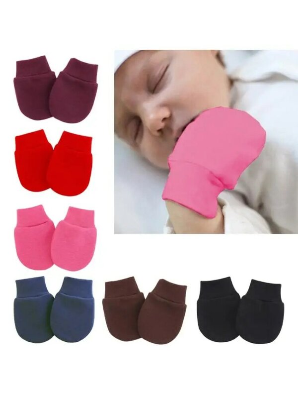 3 para/zestaw rękawiczki dla niemowląt noworodek Anti-grab Glove Face Protect Baby Mitten M76C