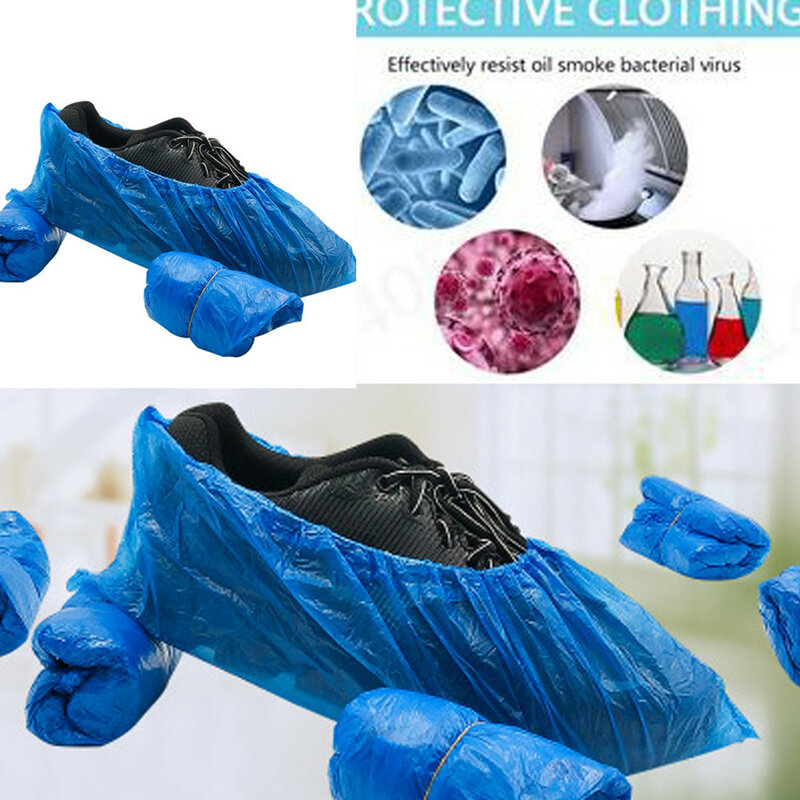 50Pcs Disposable Shoe Dust Covers Waterproof Shoes Cover Pouch Plastic Organizer Rainy Outdoor Cleaning Shoe Covers шнурки#L35