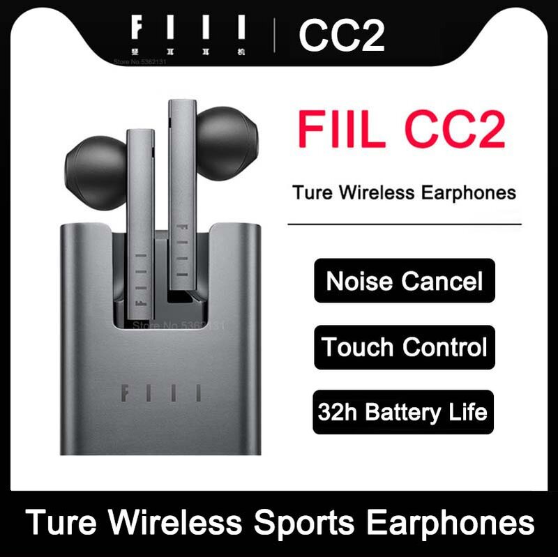 FIIL CC2 Ture Earphone Nirkabel ENC Panggilan Noise Cancelling Headphone Olahraga TWS Headset Gaming untuk Ponsel iPhone Huawei