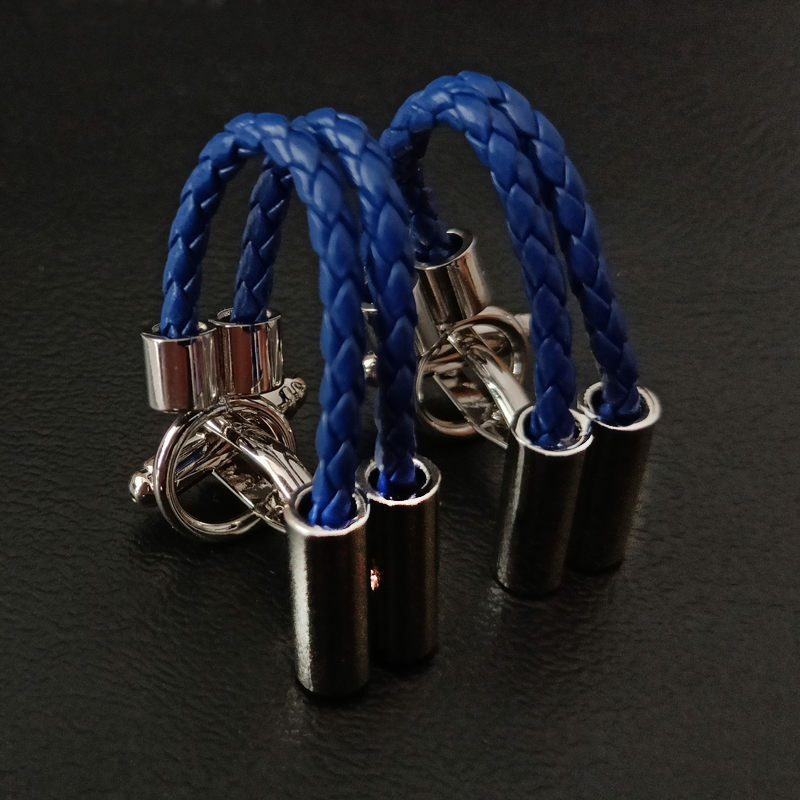 Gemelli in corda di vacchetta blu nuova moda di alta qualità semplice camicia da modellare gemelli camicia da uomo d'affari distintivo pin regalo