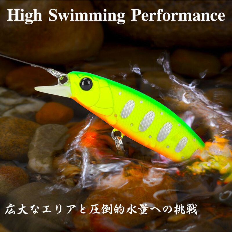 Tsurinoya isca de peixinho de mergulho, modelo novo de isca artificial dura de truta, robalo, 60mm 6.5g