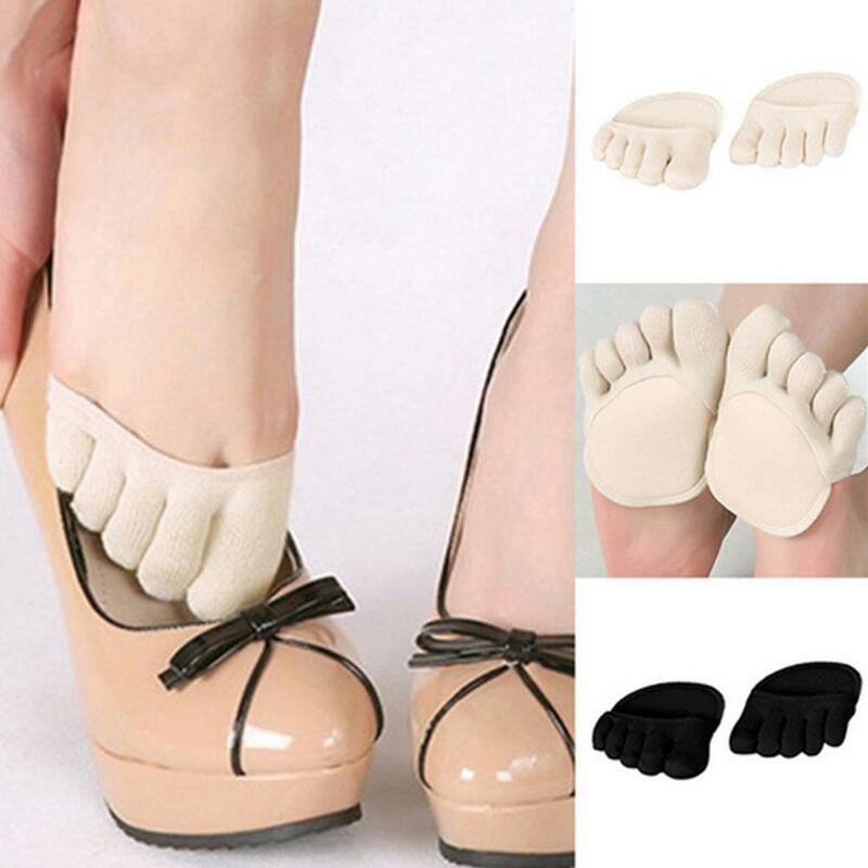 1 par de moda das mulheres meias dedo do pé aberto cinco dedo exposto meia dedo meias sox algodão verão outono fino meninas senhoras meia