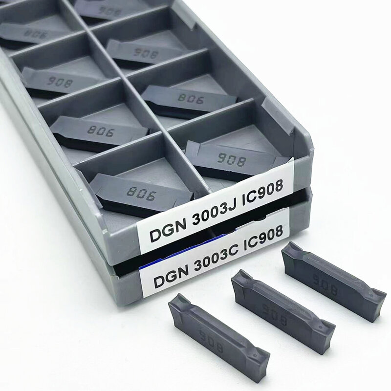 10 шт. DGN3003J / 3003C IC908 Высококачественная вставка из карбида ЧПУ, канавочный инструмент DGN 3003J IC908 для режущего инструмента, токарного станка, запчасти для инструмента