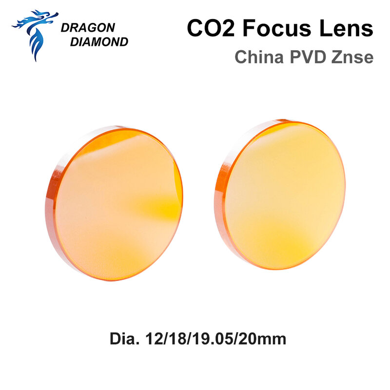 China Co2 Pvd Znse Focus Lens Dia 12Mm 18Mm 19.05Mm 20Mm Fl 38.1 50.8 63.5 76.2 101.6Mm Voor Lasergravure Snijmachine