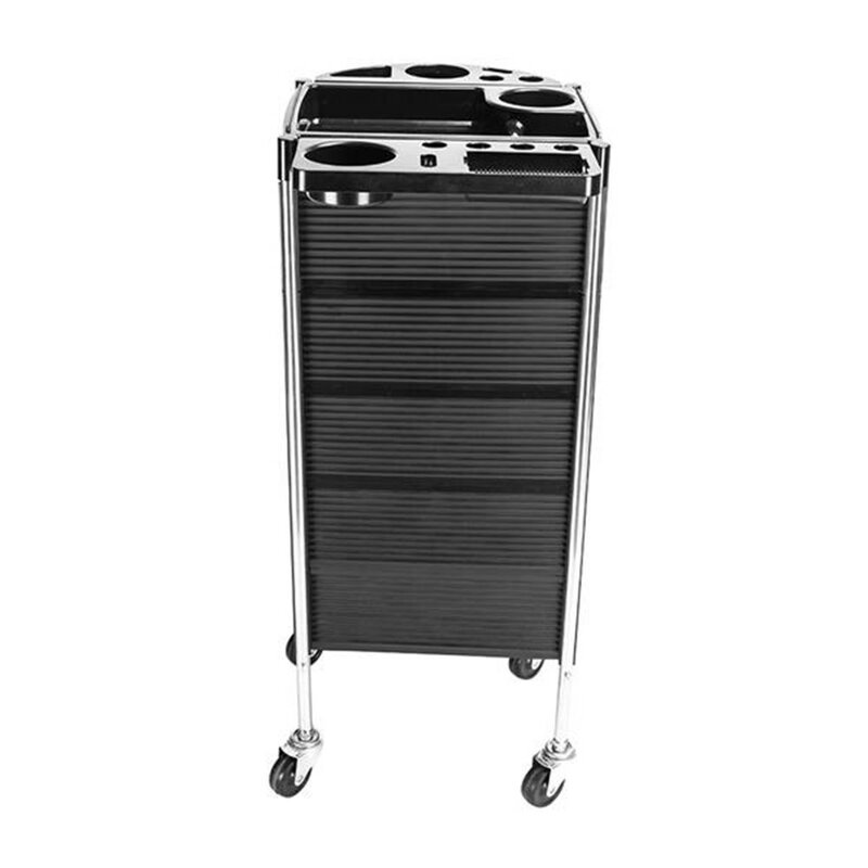 The YC-Q7 5 Tiers Hairdresser Beauty Storage Trolley Black a large capacity  ABS Fashionable appearance Storage Trolley