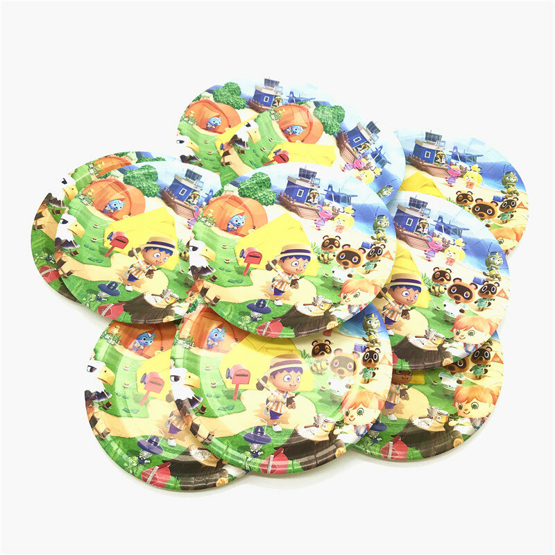 Hot Animal Crossing: New Horizons Game Theme Party Supplies Animal Forest Game festa di compleanno decorazione giochi stoviglie per feste