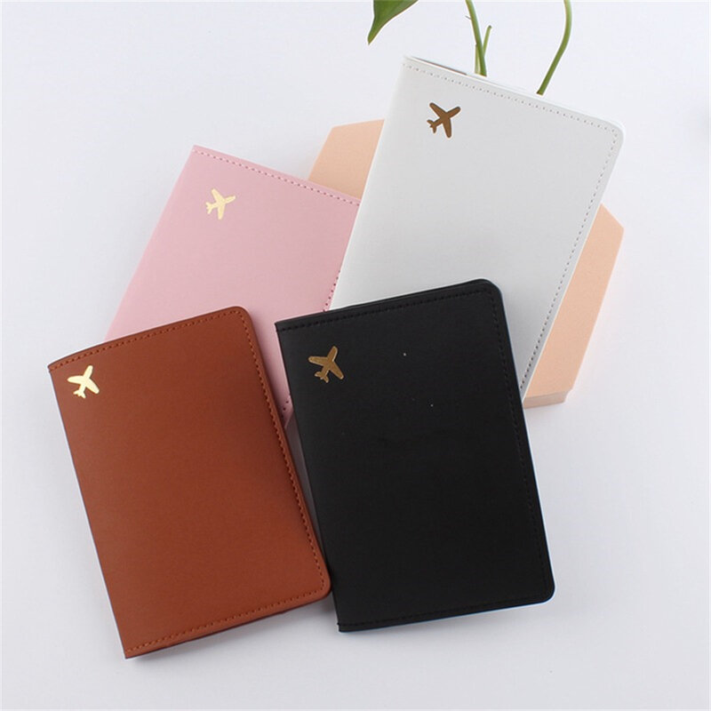Airplane Pattern Passport Cover Luggage Tag Couple Wedding Passport Cover Case Set Letter Travel Holder Passport Cover