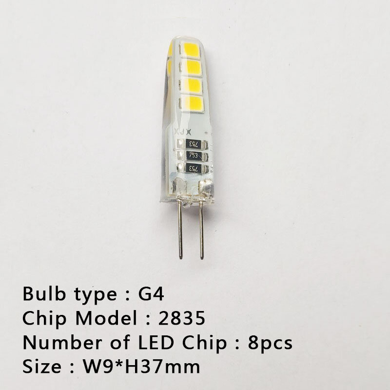 LED 전구 3W 5W G4 전구 AC 220V DC 12V LED 램프, SMD2835 스포트라이트 샹들리에 조명 교체 20w 30w 할로겐 램프