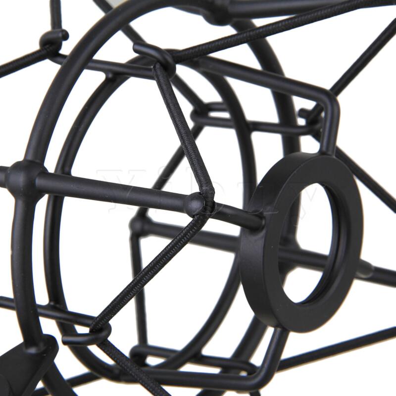 Yibuy soporte de choque de araña de cilindro de Metal negro de gran tamaño