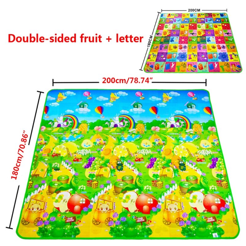 2021 neue 180x200cm Baby Boden Spielen Krabbeln Spiel Matte Schaum Decke Teppich Playmat für Kleinkinder Kleinkind Obst alphabete Tier Hause