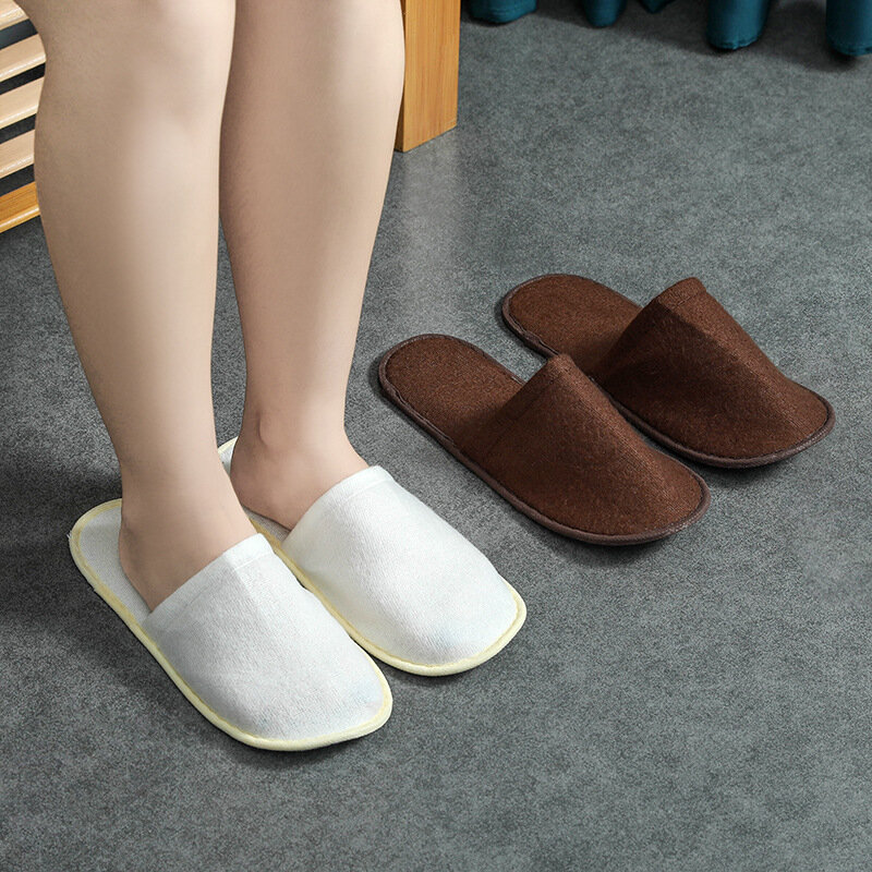 5 пар, одноразовые сандалии с закрытым носком для мужчин и женщин