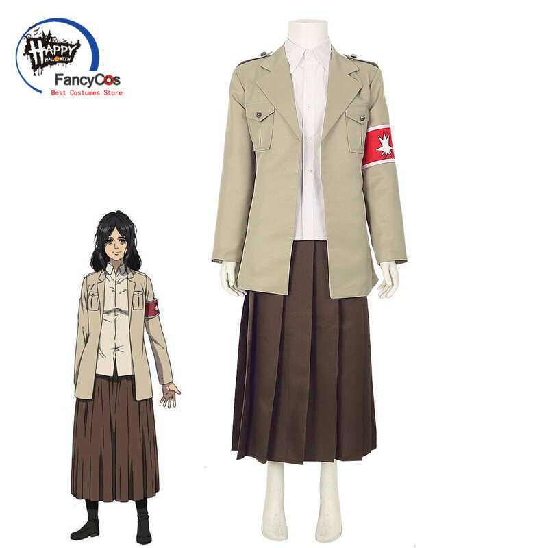 Anime Angriff auf Titan Jacke Eldian Krieger Einheit Pieck Jacke Shingeki Keine Kyojin Eldian Kleid Marley Military Cosplay Kostüm