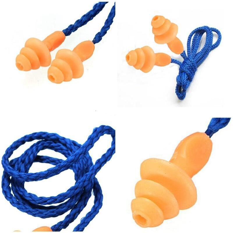 5Pcs Authentic Soft Silicone Corded Ear Plugs Noise Reduction Christmas Tree Earplugs Protective Earmuffs