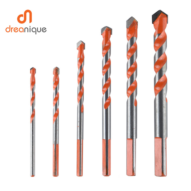 6pcs/lot Multifunction Drill Bits Set Ceramic Wall Tile Marble Glass Punching Hole Saw Drilling Bits Working For Power Tools