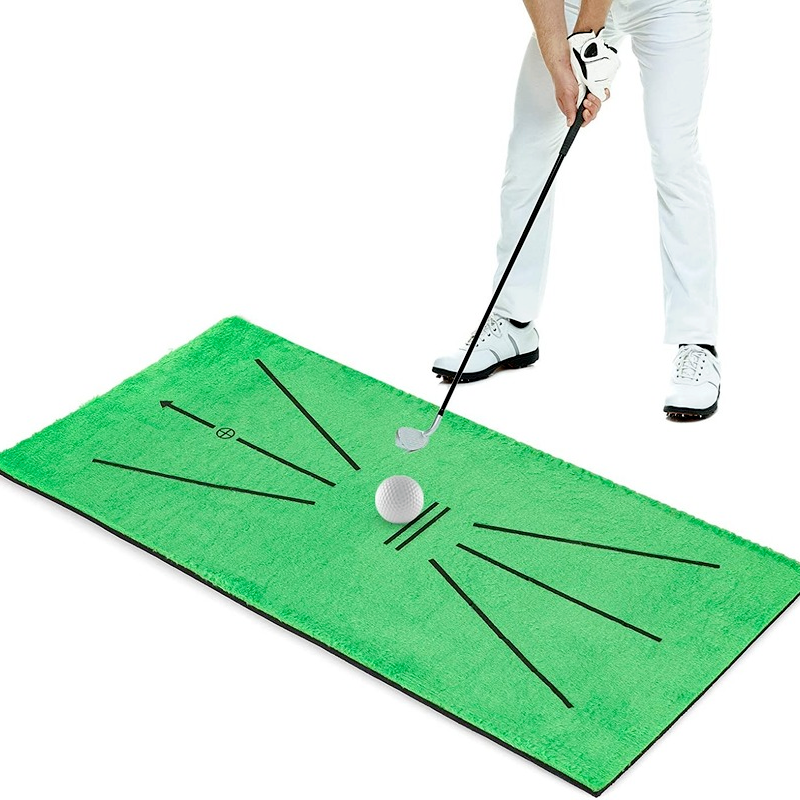 Tapete de golfe bater grande chão estável adequado jardim ao ar livre indoor ajuda prática balanço correto melhorar a habilidade treinamento jogo esteira