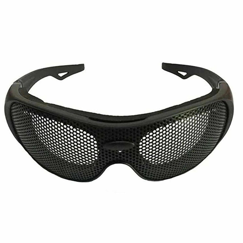 Safety Glasses Steel Mesh Anti Fog Protective Goggles Impact Resistant Matte Eyepieces with Box