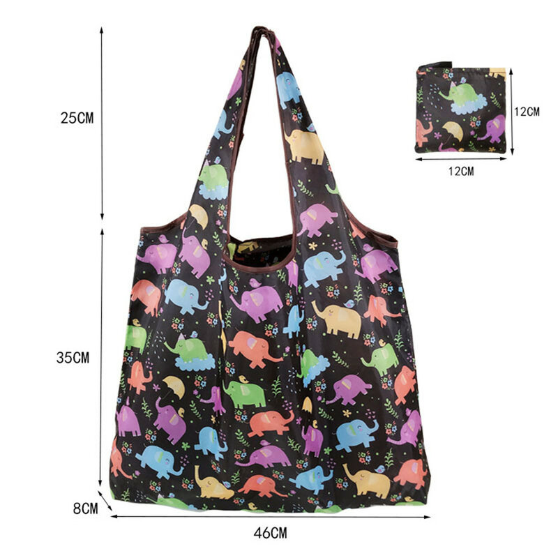 Reusable Shopping Bags Women Foldable Tote Bag Portable Cloth Eco Grocery Bag Folding Large Capacity Handbags New Arrival