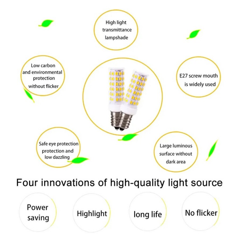 Vnzzo – ampoule LED épis de maïs pour remplacer un lustre halogène, 3W 5W 7W G4 G9 E14, AC 220V, SMD2835 360, Angle de faisceau