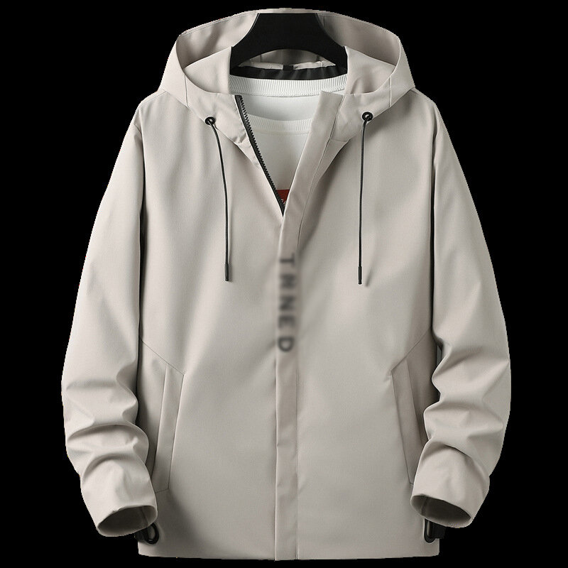 툴링 재킷 남성용 후드 아웃웨어, 캐주얼 단색 바람막이 의상, 대형 사이즈 루즈 재킷 코트 M-5xl, 2023 용수철
