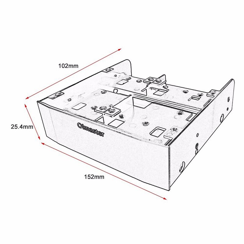 OImaster Multi-functional Hard Drive Conversion Rack Standard 5.25 Inch Device Comes with 2.5 inch / 3.5 inch HDD mounting screw