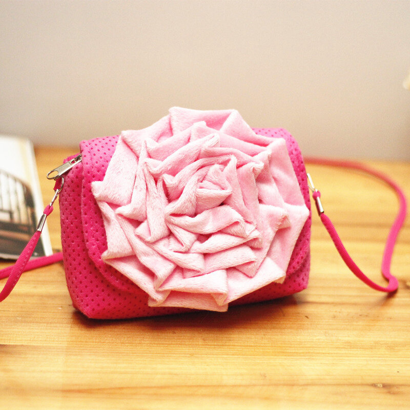 Gilrs Flower Messenger Bag Cute Cartoon Kids Small Coin Purses  Handbags Fashion Shoulder Bag Purse Child Mini 3D Flap Floral