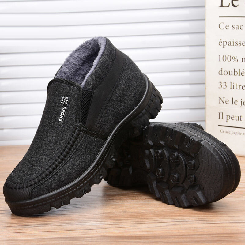 Botas de neve de inverno nova moda inferior botas de algodão masculino de alta qualidade não-deslizamento sapatos de algodão macio outddor calçado botas de algodão