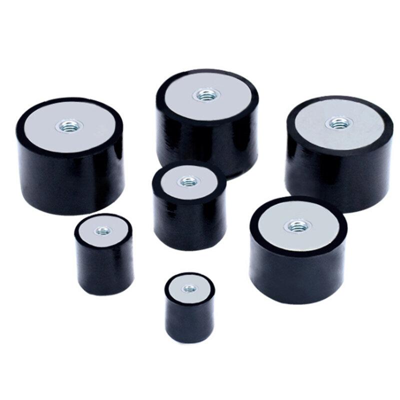 M8 M10 Anti Vibration Rubber Isolator Mount Female Thread Anti Vibration Bobbin Isolator Damper Rubber Mounting Feet