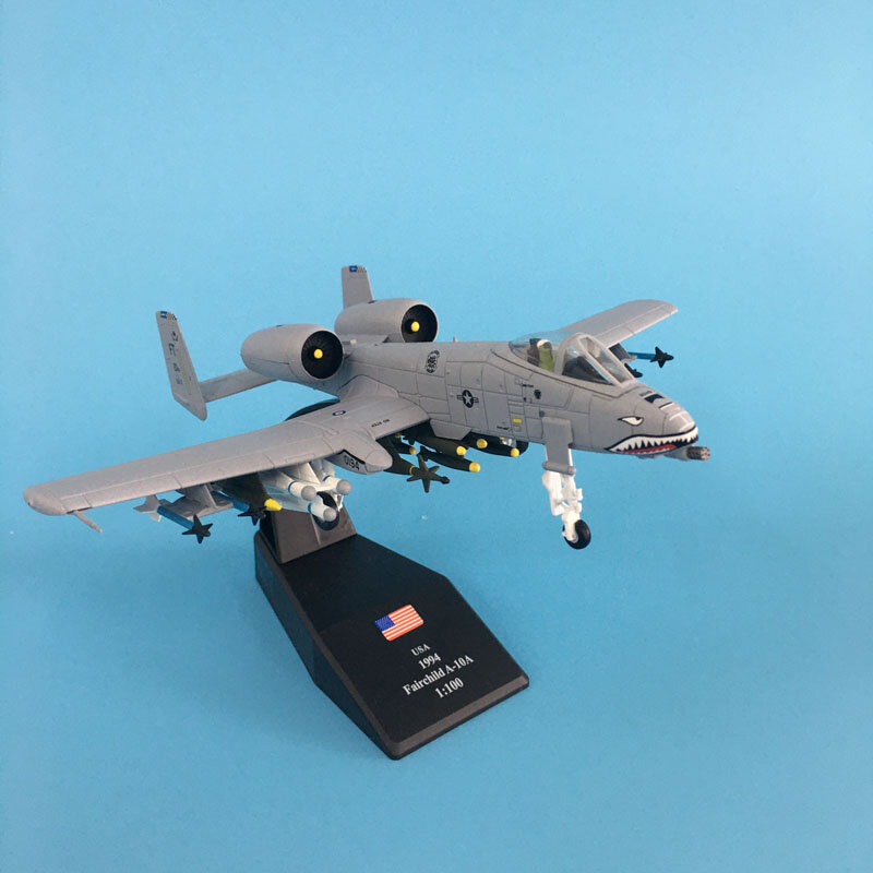 JASON TUTU-Thunderbolt II Warthog Fighter Metal Plane, Modelo Militar, Escala 1/100, República Fairchild, A-10, Drop Shipping